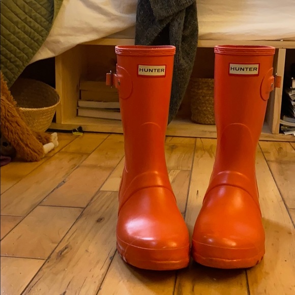 orange hunter boots